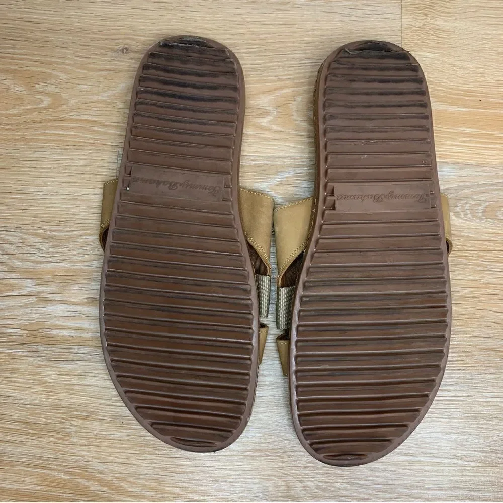 Tommy Bahama Ruggero Men’s Leather Slide Brown Sandals